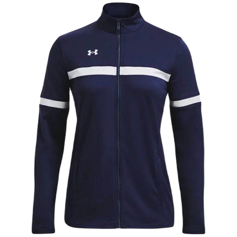 Under Armour Women's Midnight Navy/White Team Knit Warm Up Full-Zip