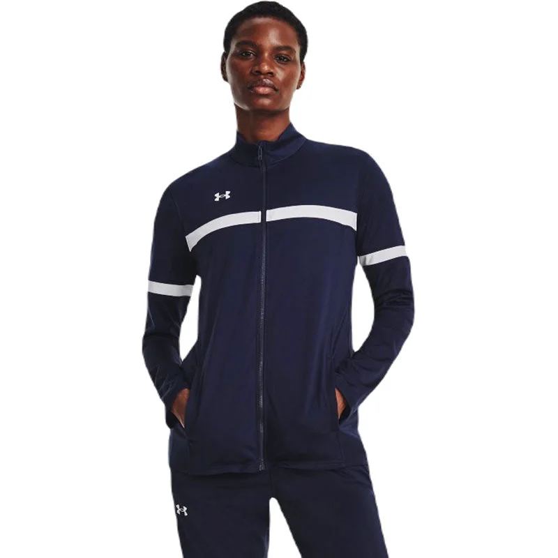 Under Armour Women's Midnight Navy/White Team Knit Warm Up Full-Zip