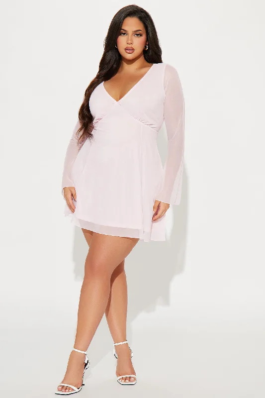 Anastaja Mesh Mini Dress - Pink