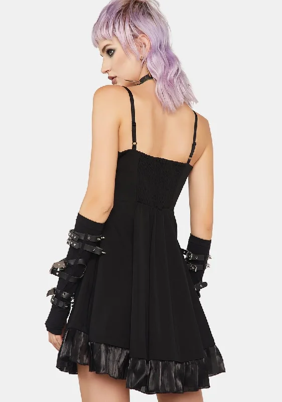 Bat Cross Playful A-Line Slip Dress