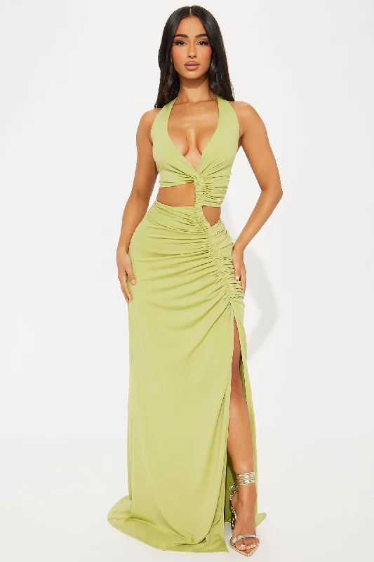 Classic And Fantastic Maxi Dress - Chartreuse