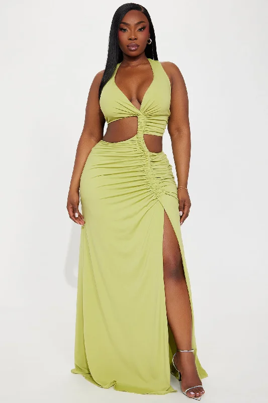 Classic And Fantastic Maxi Dress - Chartreuse