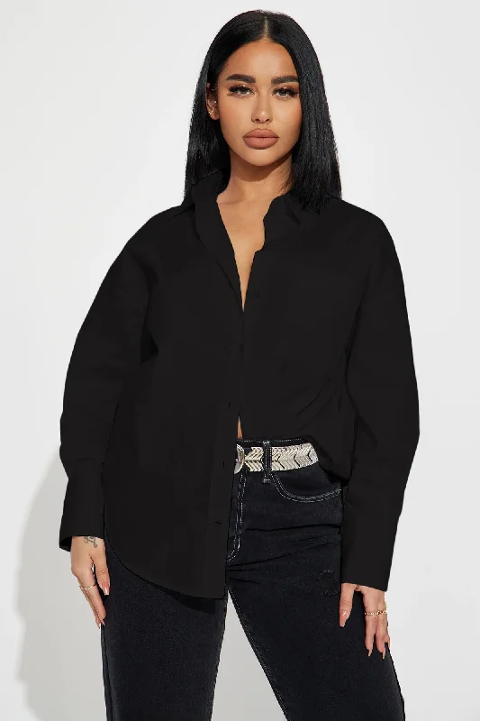 Closet Staple Poplin Shirt - Black