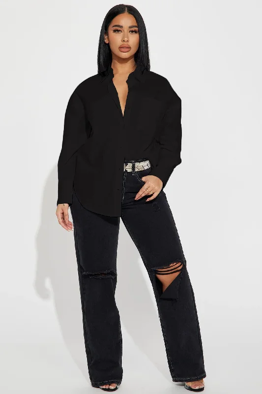 Closet Staple Poplin Shirt - Black