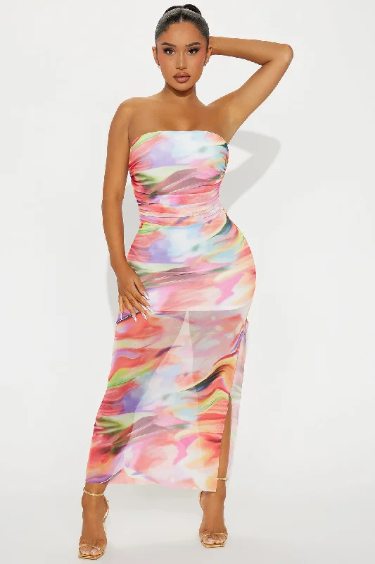 Colorful Romance Maxi Dress - Multi Color