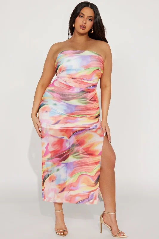 Colorful Romance Maxi Dress - Multi Color