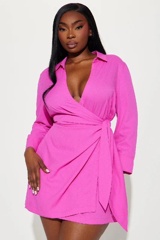 Daily Doll Mini Dress - Hot Pink