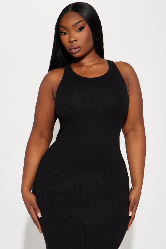 Danielle Ribbed Mini Dress 11- Black