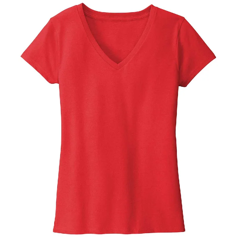 District Women's Ruby Red Re-Tee V-Neck