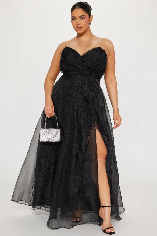 Evelyn Taffeta Gown - Black