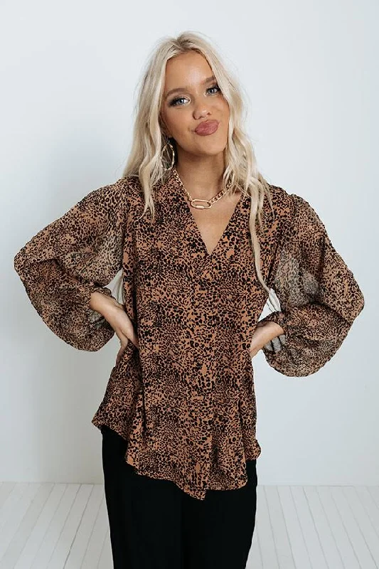 cozy Leopard brown streestyle Top