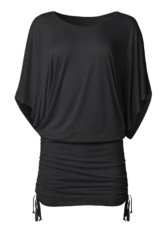 Banded convertible dress - Black