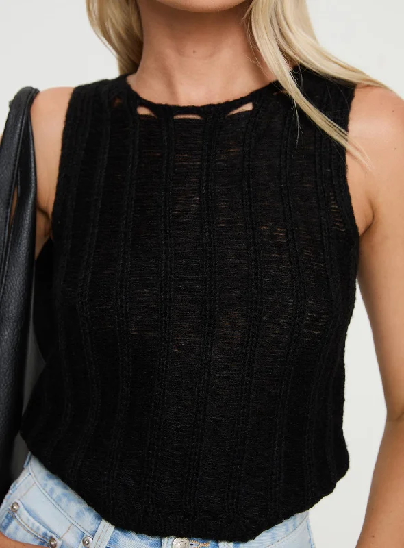 Jella Knit Top Black