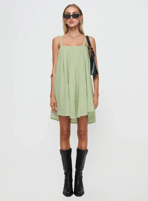 Jubilant Mini Dress Green