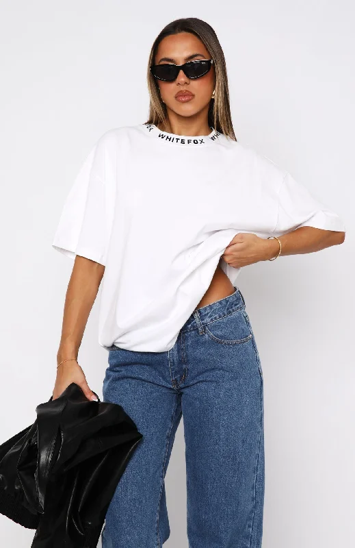 Just Be Free Oversized Tee White