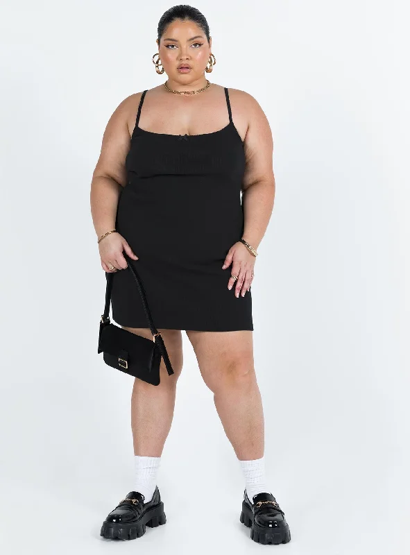 Katrina Mini Dress Black Curve