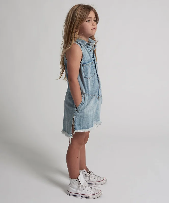 KIDS MINI BRAXTON DRESS BLUE