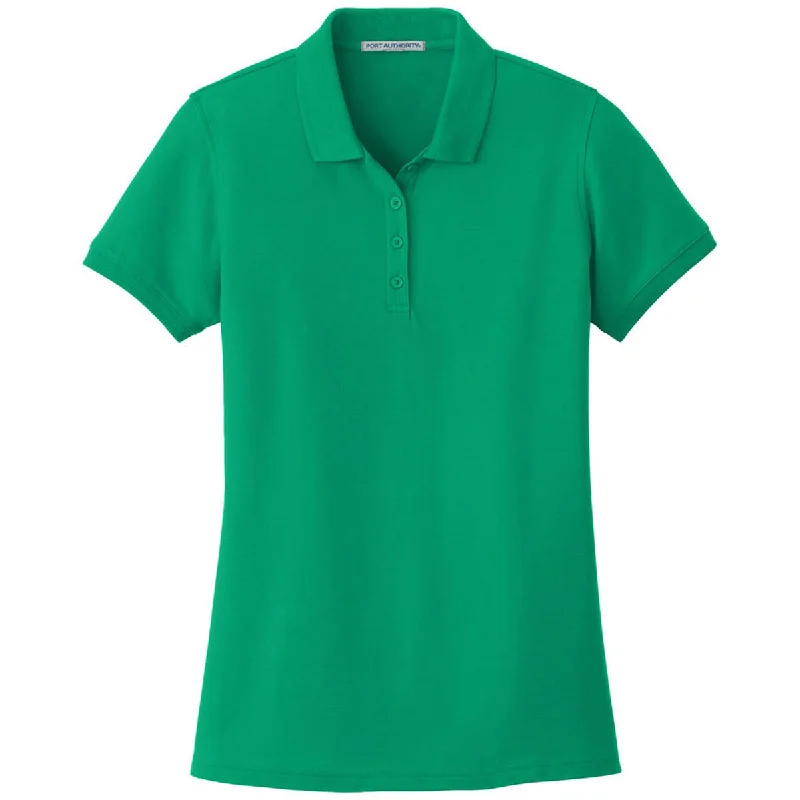 Port Authority Women's Bright Kelly Green Core Classic Pique Polo