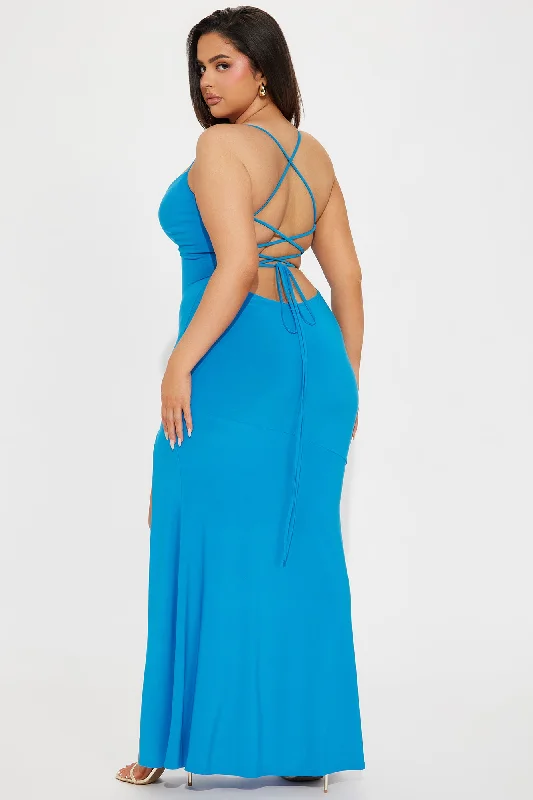 Leaping Into To You Maxi Dress - Turquoise