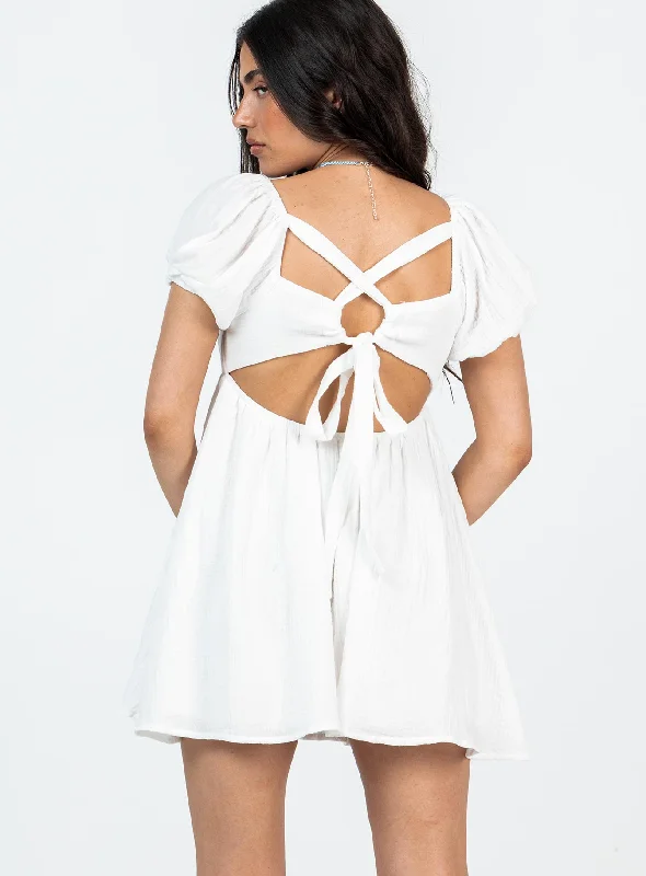 Let's Dance Mini Dress White Petite