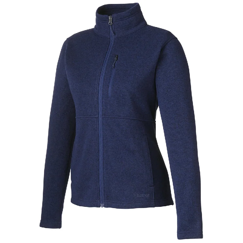 Marmot Women's Artic Navy Dropline Sweater Fleece Jacket