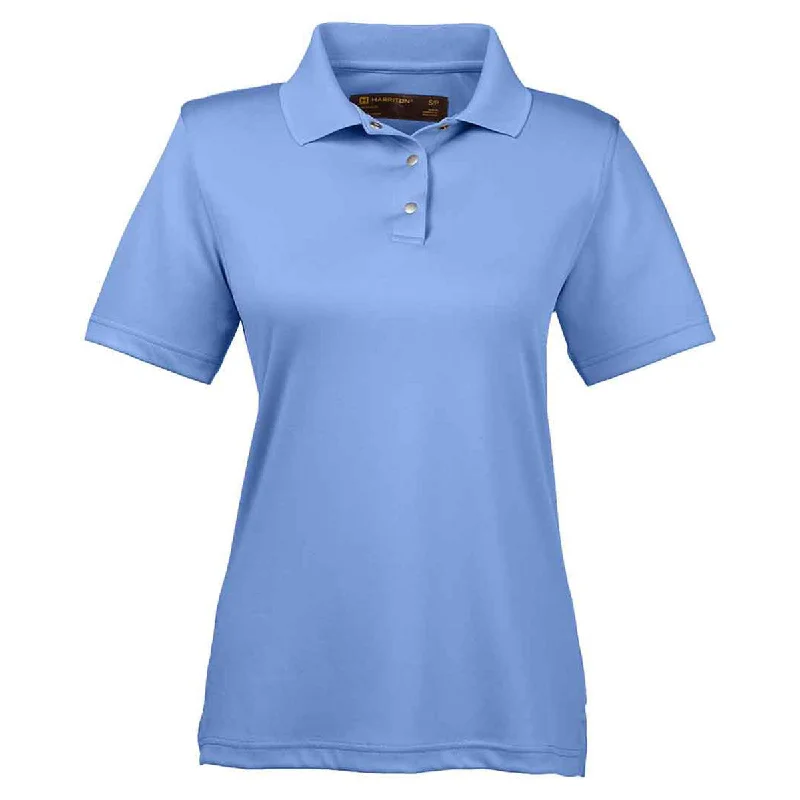 Harriton Women's Industry Blue Advantage IL Snap Placket Performance Polo