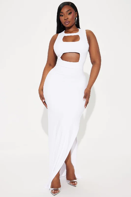 Maria Cut Out Maxi Dress - White