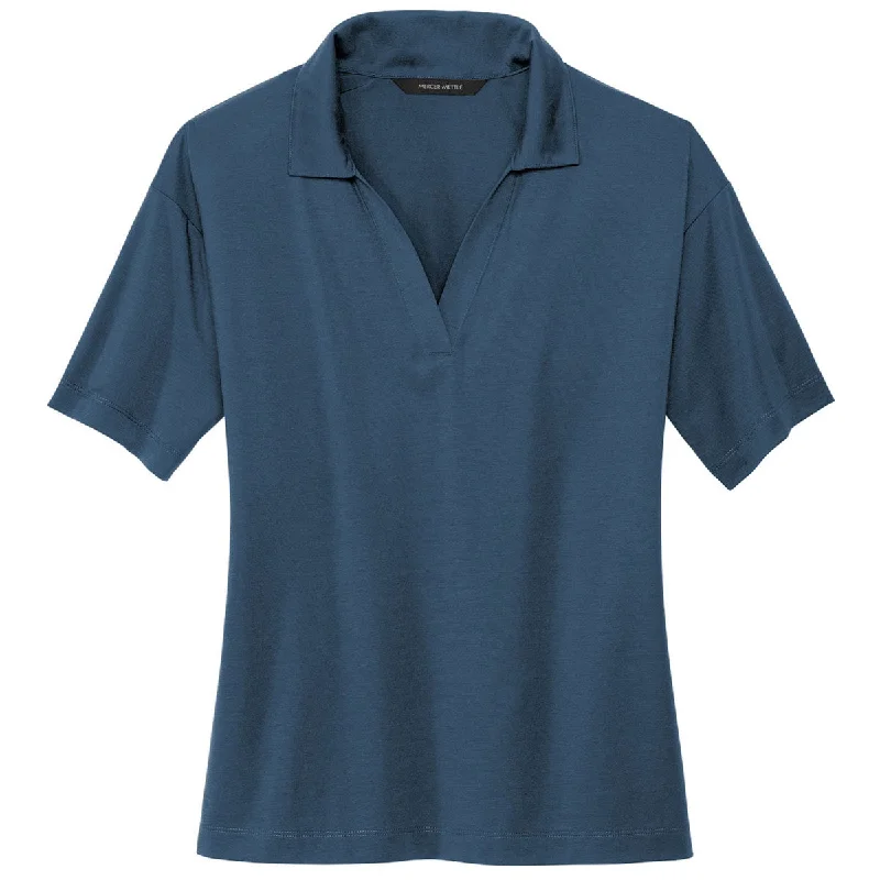 Mercer+Mettle Women's Insignia Blue Stretch Jersey Polo