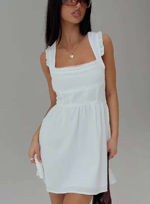 Mochi Mini Dress White