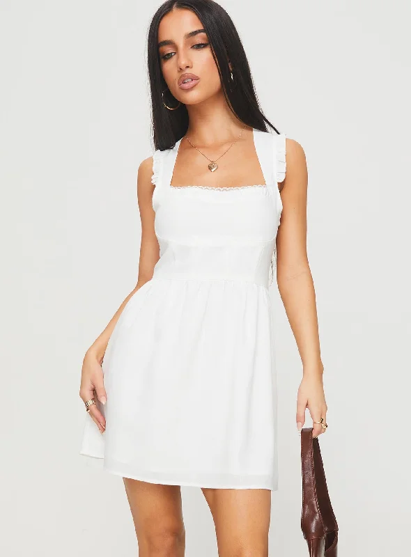 Mochi Mini Dress White