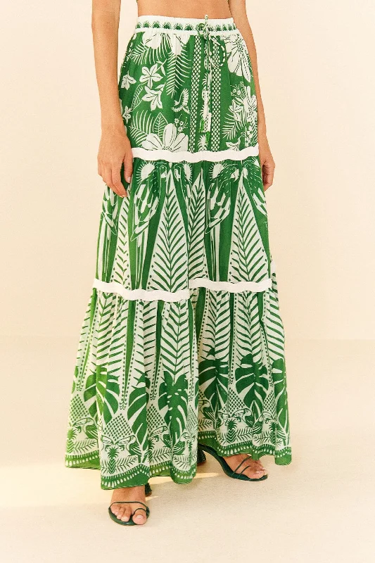 Off-White Macaw Elegance Maxi Skirt