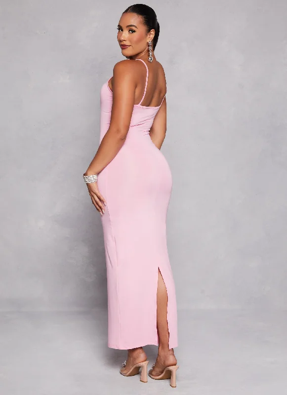 Daisy V Neck Bodycon Maxi Dress