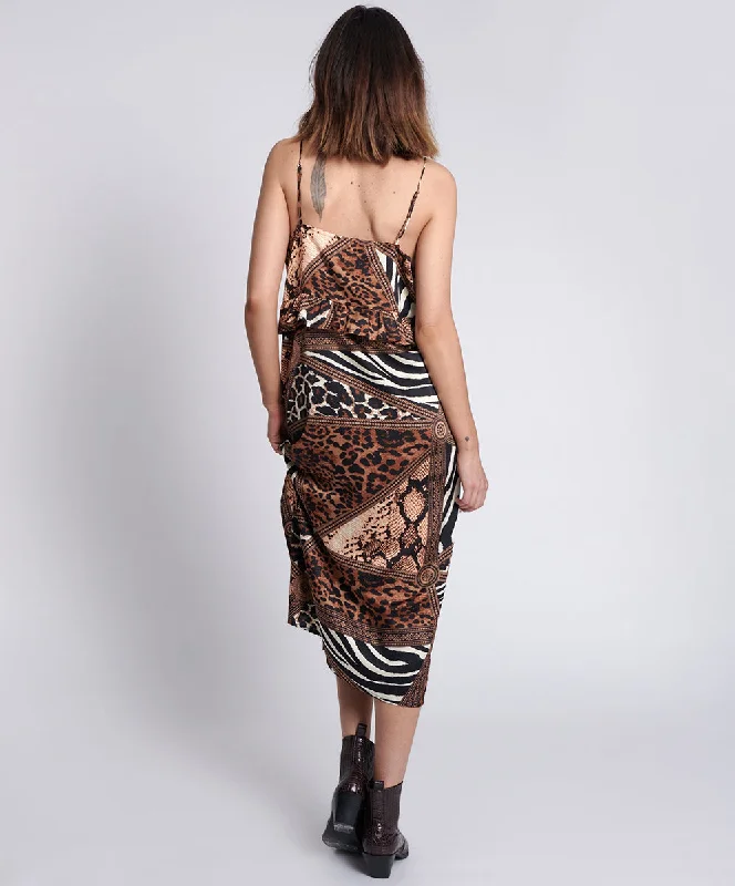 RENDEZVOUS PRINT SLIP DRESS