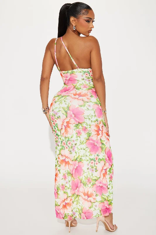 Rihanna One Shoulder Maxi Dress - Ivory