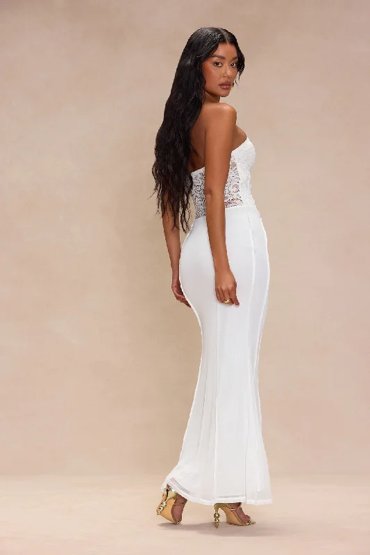 Ryliegh Mesh Maxi Dress - White