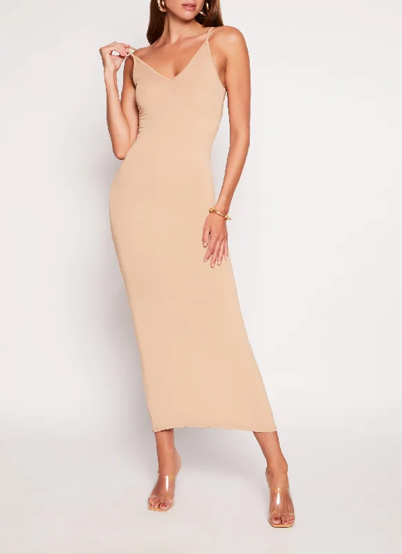 Daisy V Neck Bodycon Maxi Dress