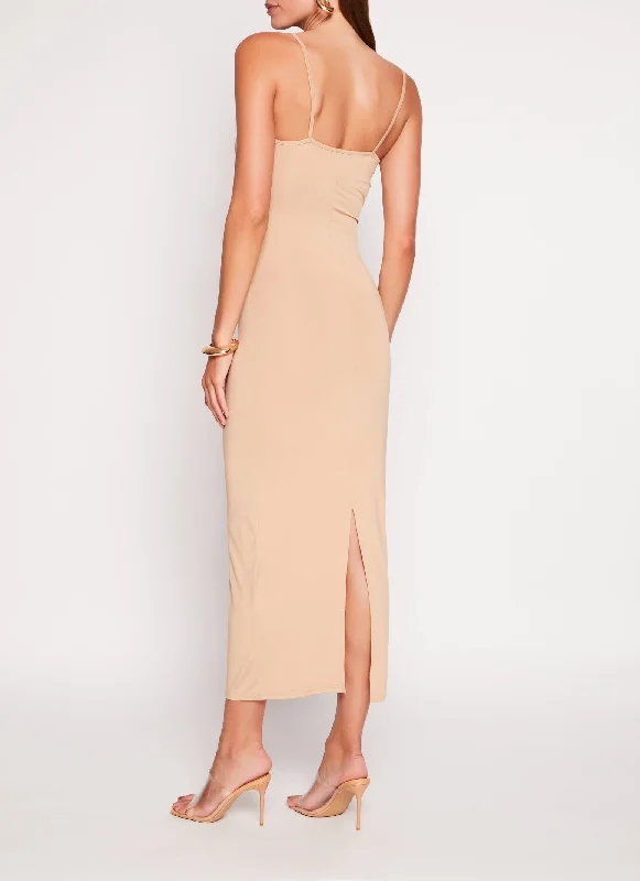 Daisy V Neck Bodycon Maxi Dress