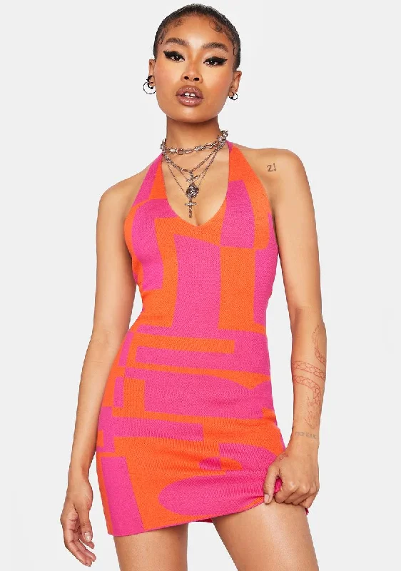 The Groove Knit Halter Dress