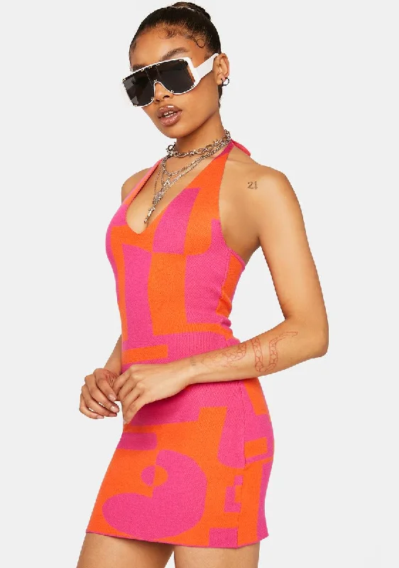 The Groove Knit Halter Dress