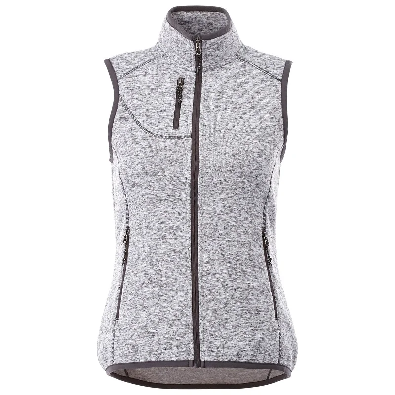 Elevate Women's Light Heather Grey Fontaine Knit Vest