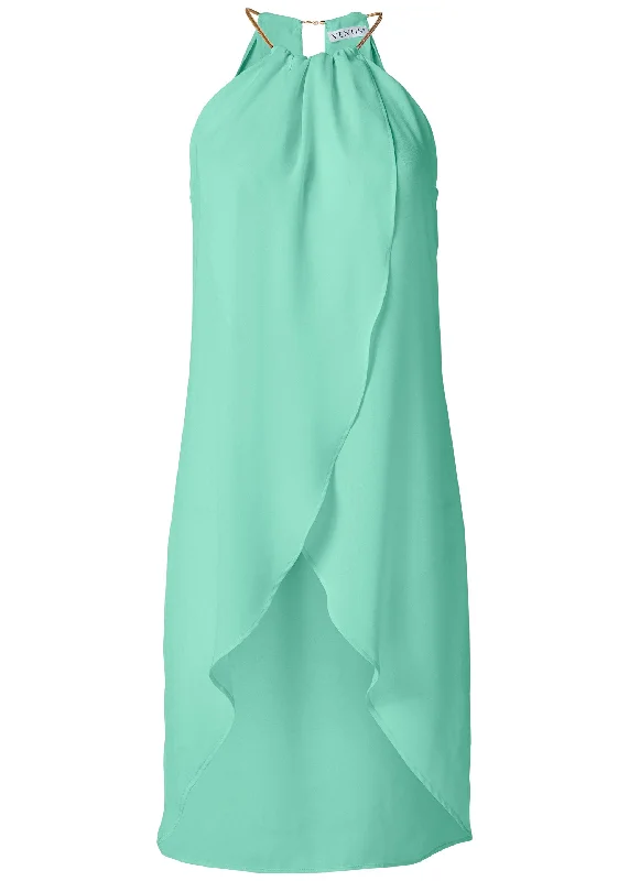 High-low chain detail top - Mint