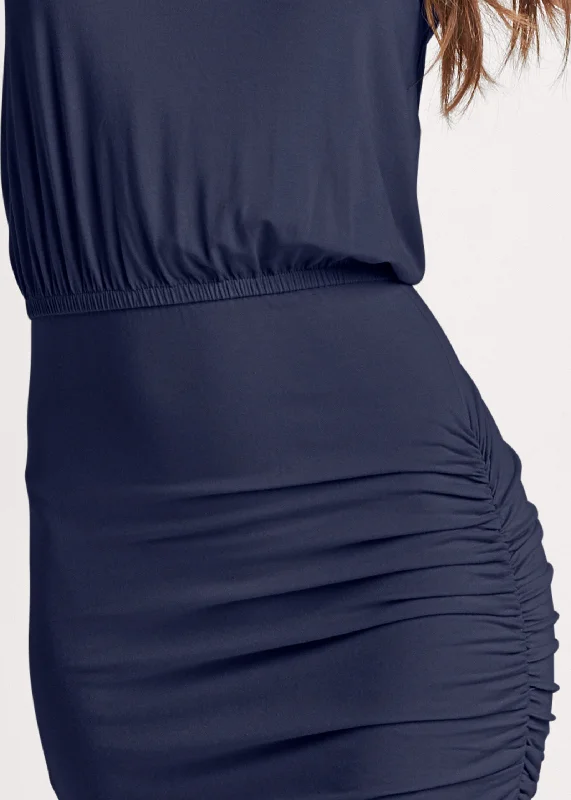 Ruched maxi dress - Navy