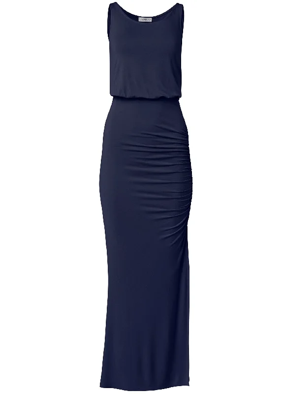 Ruched maxi dress - Navy