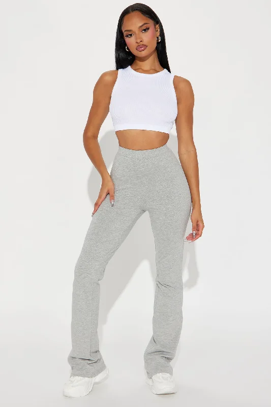 Adriana Flare Pant - Heather Grey