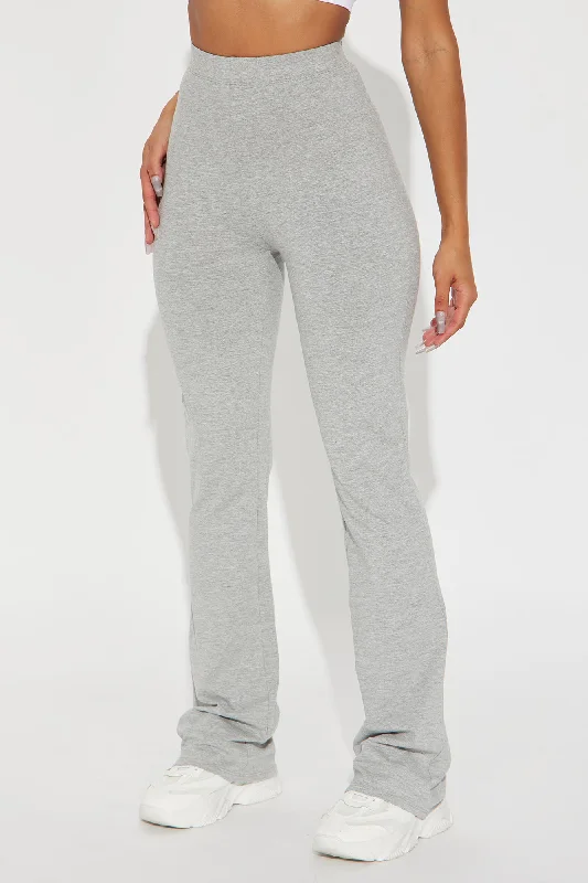 Adriana Flare Pant - Heather Grey