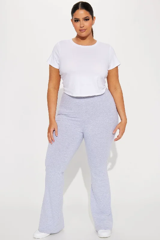 Adriana Flare Pant - Heather Grey