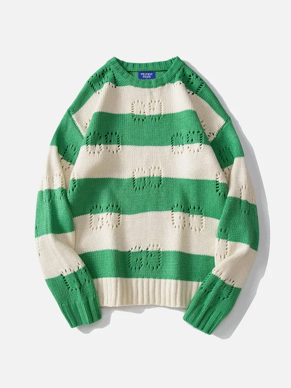 Aelfric Eden Stripe Distressed Sweater