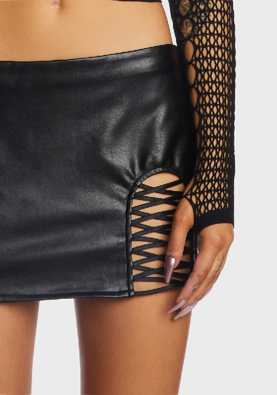 Alzir Vegan Leather Skirt