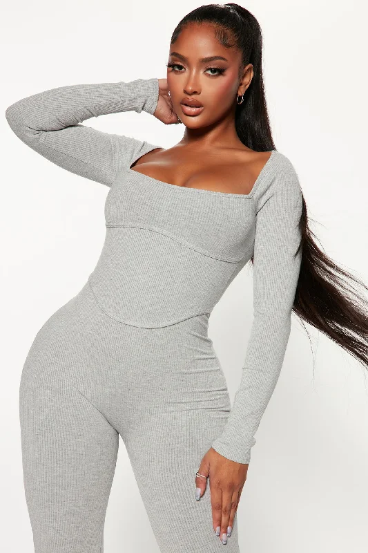 Avani Snatched Jumpsuit - Heather Grey