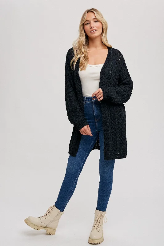 Black Knit Cardigan